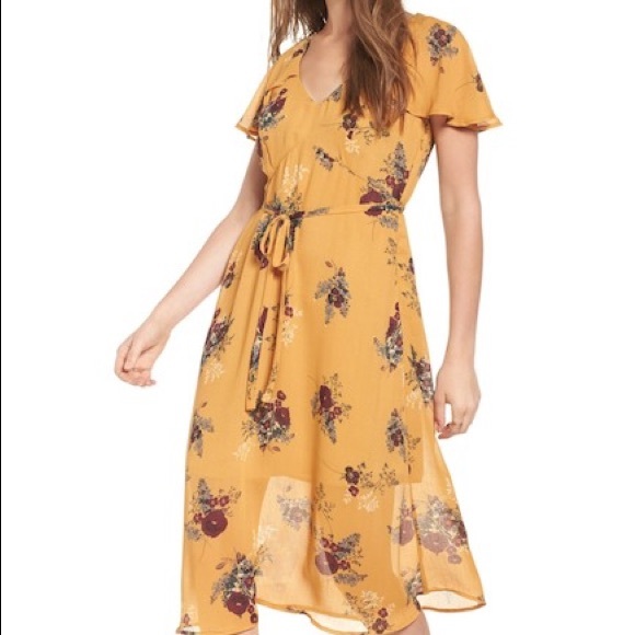 leith Dresses & Skirts - Floral Midi Leith Dress With Slip